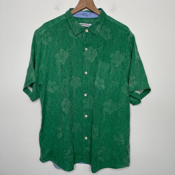 Tommy Bahama Other - Tommy Bahama Men's Size XL 100% Silk Button Down Shirt Short Sleeve Vacation